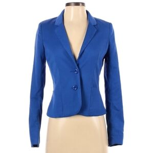 H&M Blue Tailored Blazer with Notched Lapels